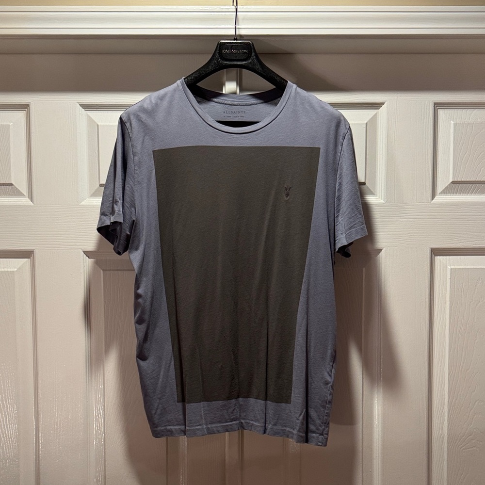 All Saints Charcoal and Gray Short Sleeve Tee